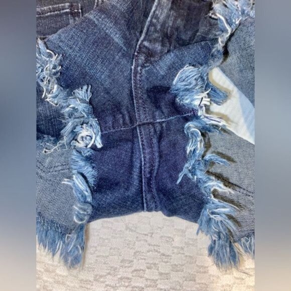 Women’s Abercrombie&Fitch stretchy cut off jean Shorts size 0/W25 - Picture 11 of 13